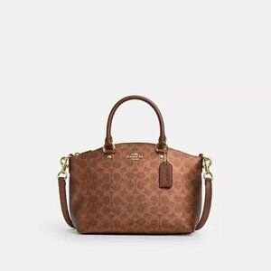 NWT Coach Sadie Satchel Bag In Signature Canvas-CCM71
